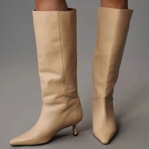 ANTHROPOLOGIE KNEE-HIGH POINTED-TOE BOOTS